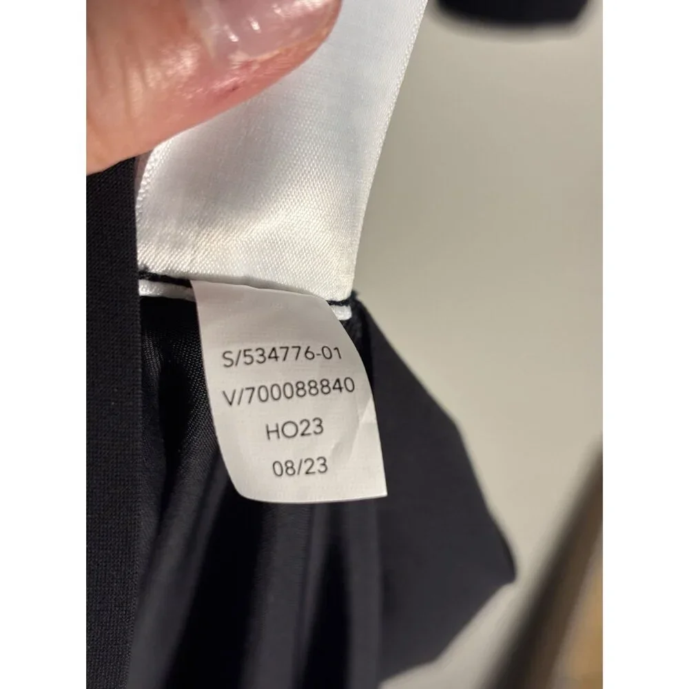 Athleta Black Midi Shirt Dress W/ Collar & Long Sleeves Button Front Size M - Picture 12 of 14